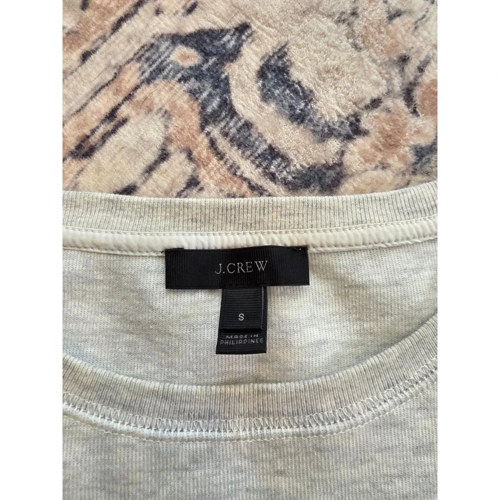J. Crew Women's Size Small Light Grey Bell Tie-sleeve Sweater